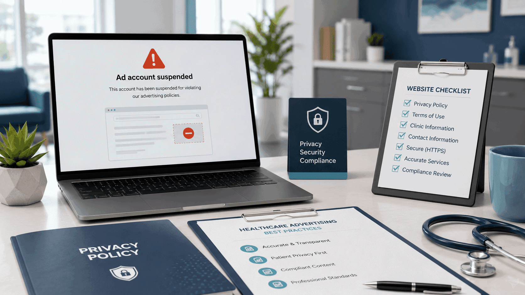 Google Ads suspension help for clinics