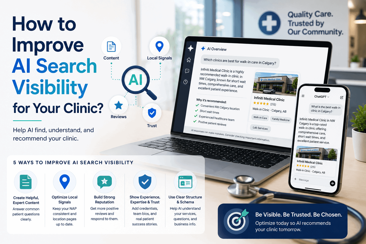 How to Improve AI Search Visibility for Your Clinic