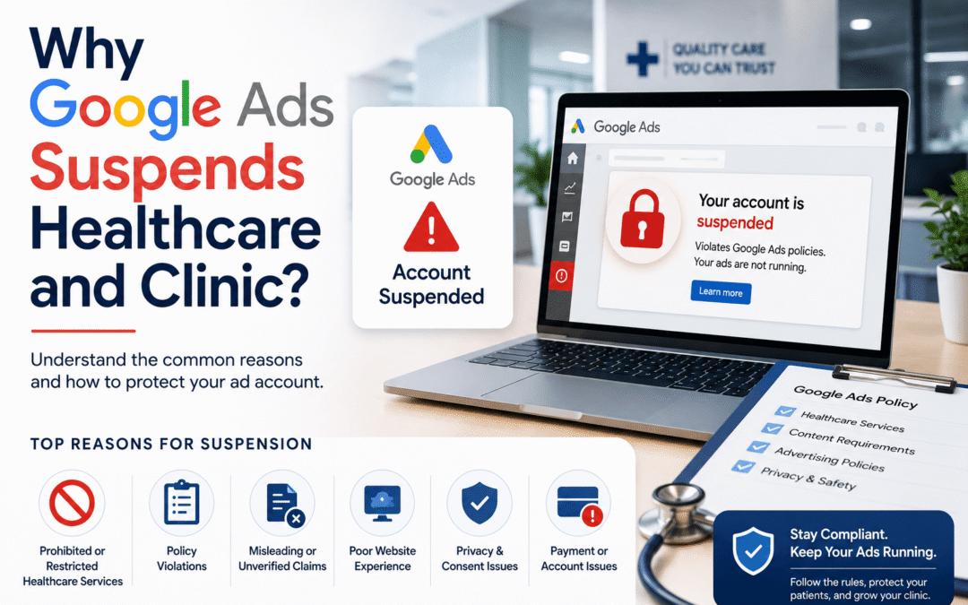 Why Google Ads Suspends Healthcare and Clinic?